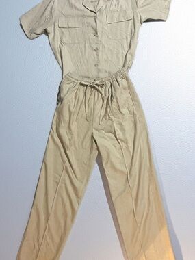 Vintage Beige Short-Sleeve Resort Style Set